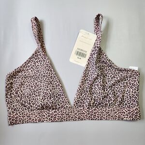 Fabletics Pink and Black Leopard Sports Bra
